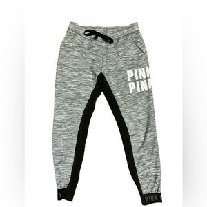 PINK Victoria’s Secret Gray & Black Joggers Size medium